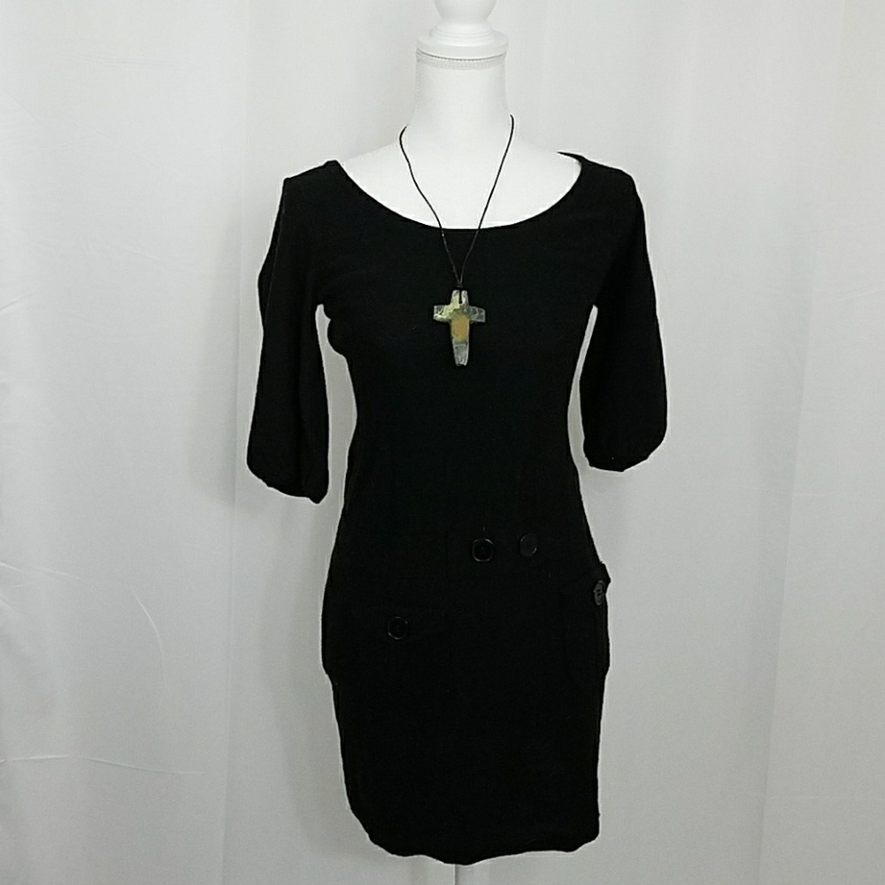 🍍Black Sweater Dress